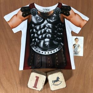 Gladiator Halloween Boys Short Sleeve Tee Shirt 4t